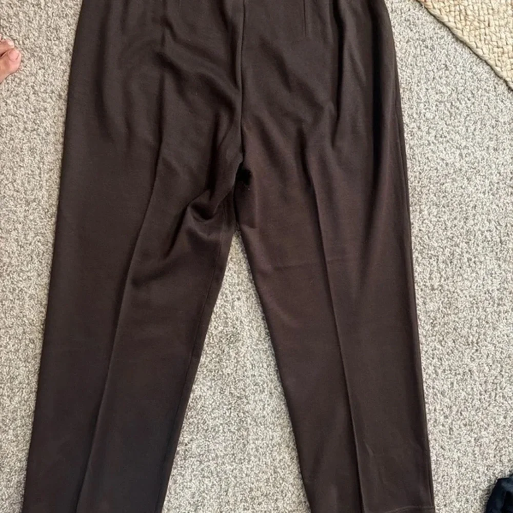 Nina Leonard Men's Dark Brown Stretch Dress Pants